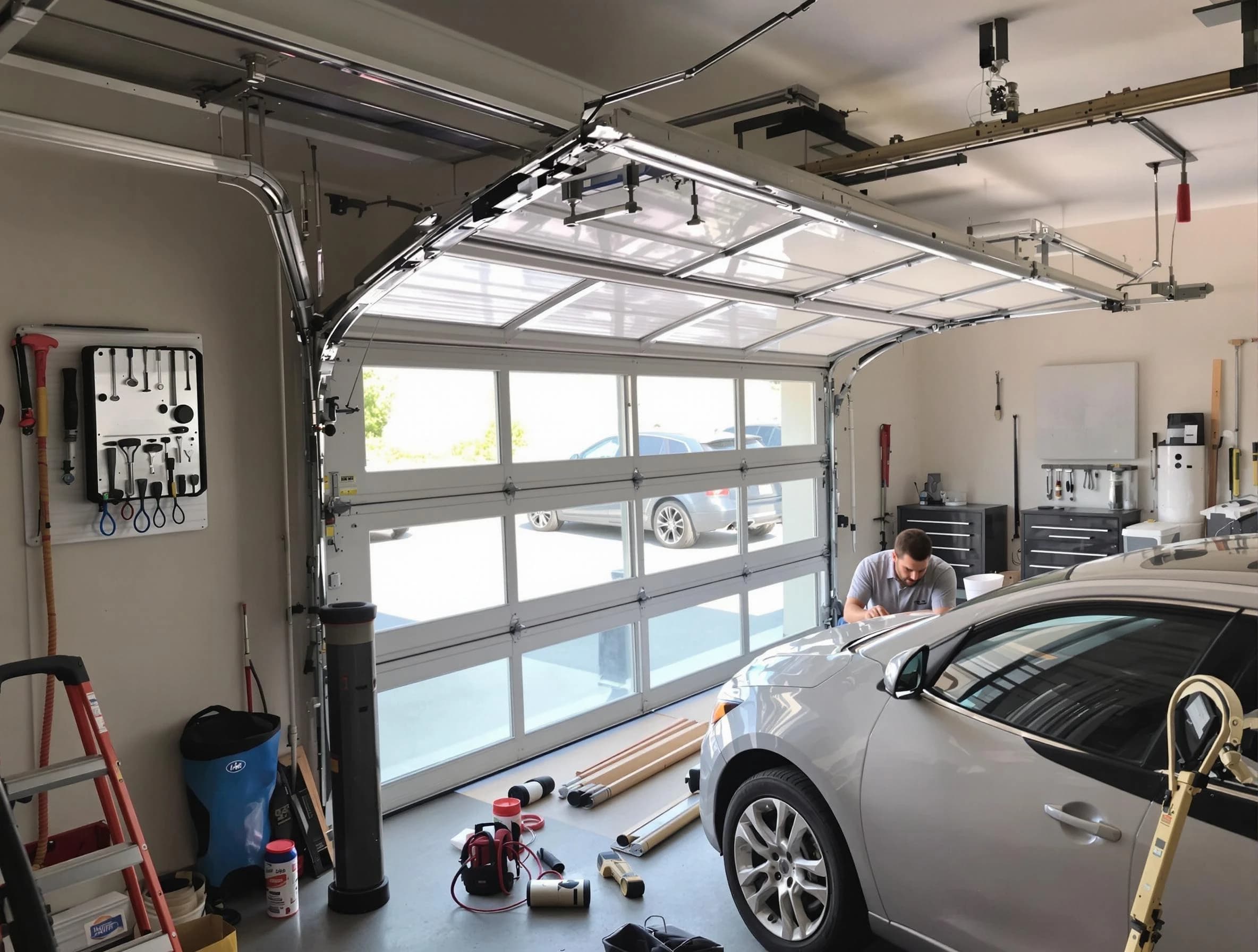 Garage door noise reduction service by Webster Garage Door Repair in Webster